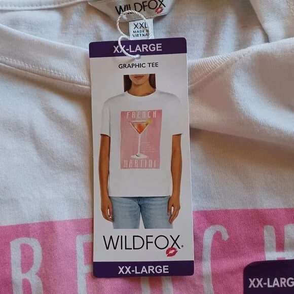 NEW! WILDFOX French Martini Ryan Top - White Size XXL - Picture 9 of 12